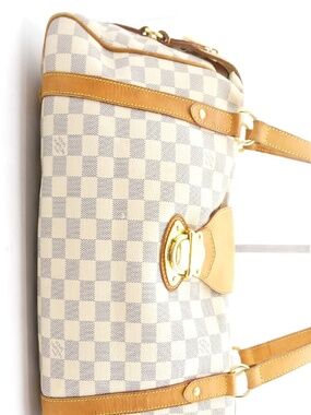 Louis Vuitton Stresa Damier Azur Shoulder Bag White Canvas